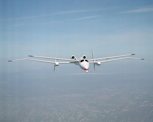 Proteus front view in flight