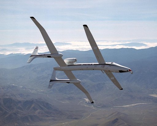 Proteus in flight over Southern California