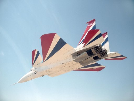 NASA Dryden's highly modified F-15B aircraft, tail number 837, serves as an Intelligent Flight Control System (IFCS) research testbed aircraft