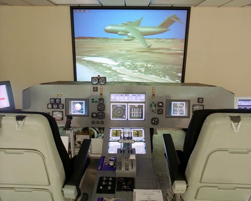 The C-17 simulator at NASA's Dryden Flight Research Center, Edwards, California