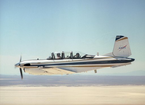 This turboprop-powered Beech T-34C is flown by NASA's Dryden Flight Research Center for mission support and pilot proficiency