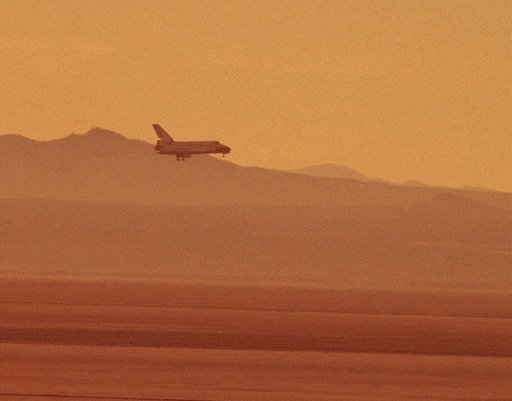 STS-29 Landing Approach at Edwards