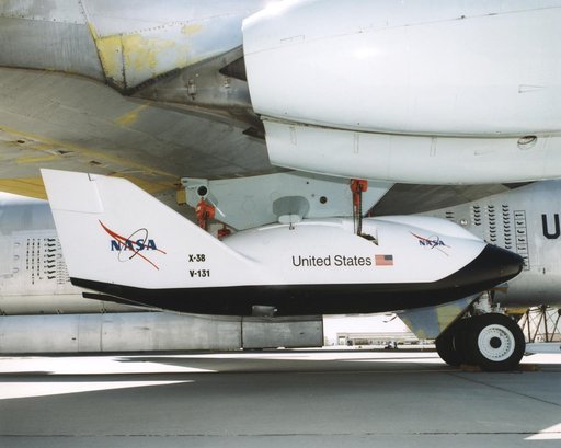 X-38 Mounted on Pylon of B-52 Mothership