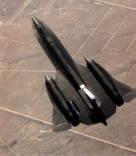 Linear Aerospike SR-71 Experiment (LASRE) first flight view from above