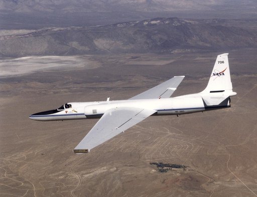 Lockheed ER-2 high altitude research aircraft in flight