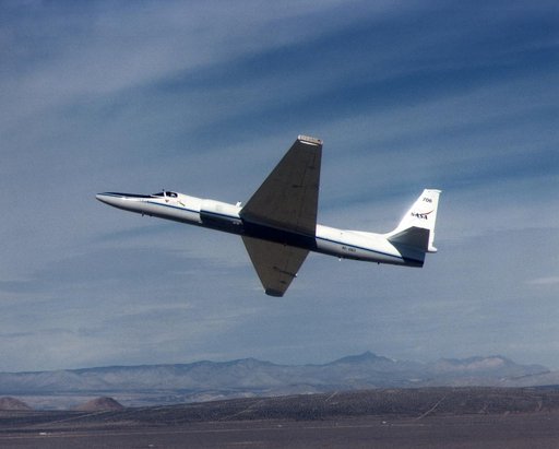 Lockheed ER-2 high altitude research aircraft in flight