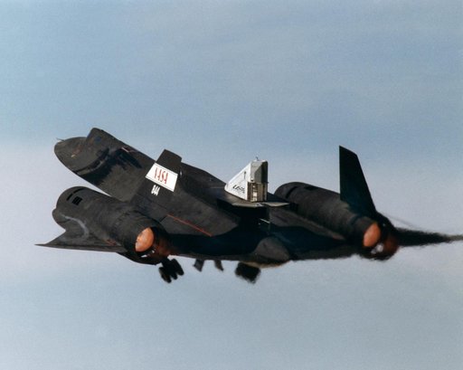 Linear Aerospike SR-71 Experiment (LASRE) during first in-flight cold flow test