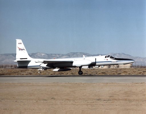 Lockheed ER-2 #806 high altitude research aircraft during landing