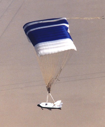 X-38 in Flight during Second Free Flight