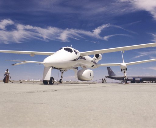 ERAST Program Proteus Aircraft Taxiing on Runway at Mojave Airport in Mojave, California