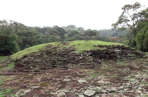 Pre-Columbian archaeological ruins are revealed through Costa Rican rain forest in this photo taken during NASA's AirSAR 2004 campaign