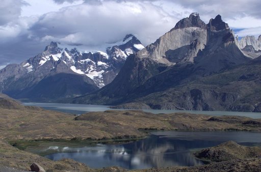 The Cuernos del Paine mountains in Torres del Paine National Park, Chile, during NASA's AirSAR 2004 campaign