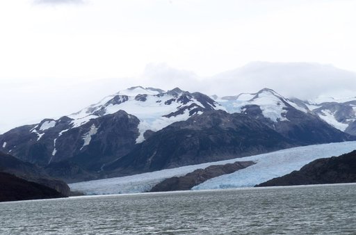 Glacier Grey view from Lago Grey (Grey Lake), photographed during NASA's AirSAR 2004 campaign in Chile