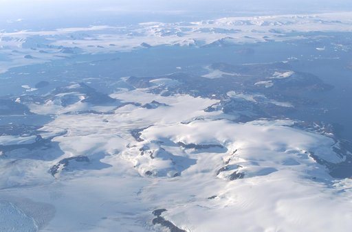 James Ross Island captured by NASA photographer James Ross, from NASA's DC-8 aircraft during an AirSAR 2004 mission over the Antarctic Peninsula