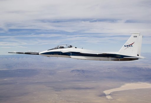 NASA F-15B #836 in flight with Quiet Spike attached