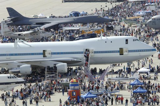 Crowds thronged around NASA's modified 747 Shuttle Carrier Aircraft and an Air Force B-1B Lancer at the Edwards Air Force Base open house Oct. 28-29, 2006