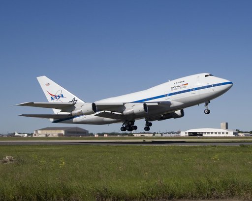 The NASA and German Aerospace Center SOFIA airborne infrared observatory took flight for the first time April 26, 2007, from its modification center in Waco, TX