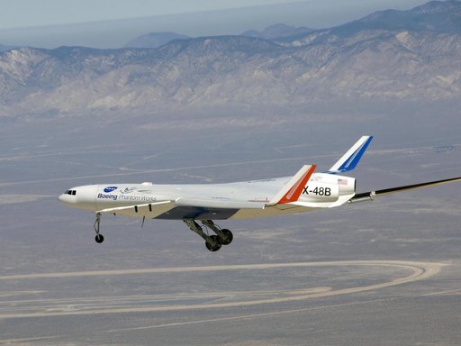 X-48B on First Flight