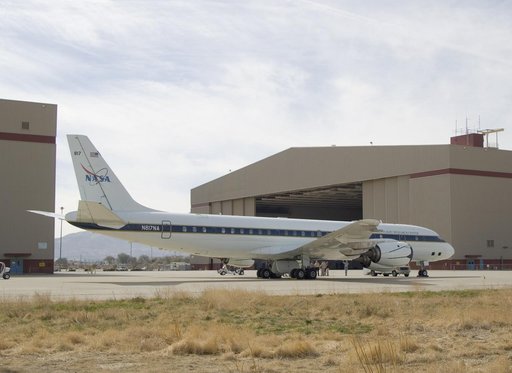 NASA's DC-8 airborne science laboratory has become the first science aircraft to be based at the Dryden Aircraft Operations Facility in Palmdale, Calif.