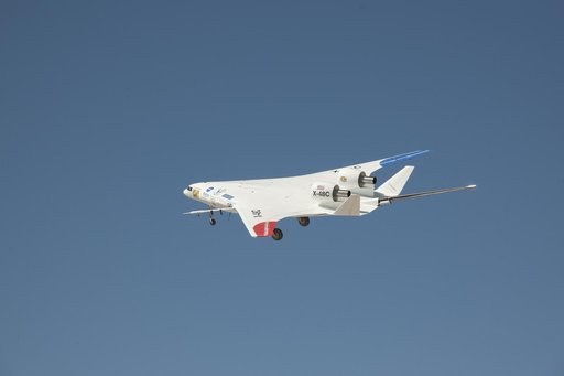 X-48C Flies Over Edwards Air Force Base