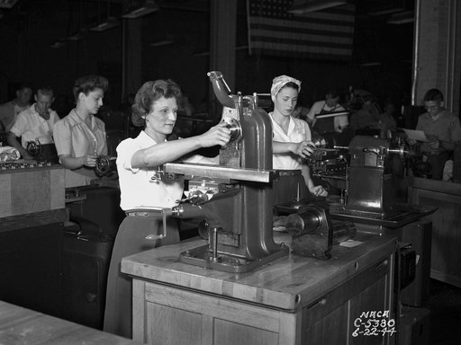 Female Staff Members in the Fabrication Shop