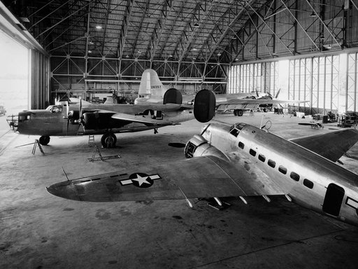 Aircraft in the Flight Research Building at the Aircraft Engine Research Laboratory
