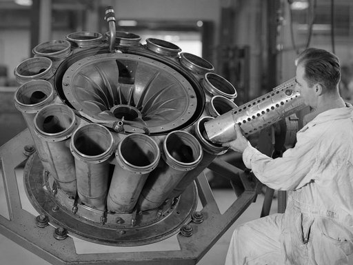 General Electric I-40 Engine at the Lewis Flight Propulsion Laboratory