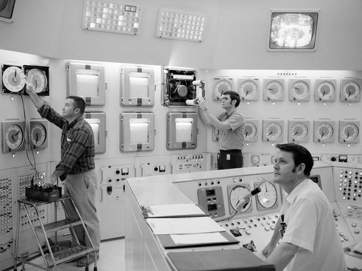 Operators in the Plum Brook Reactor Facility Control Room