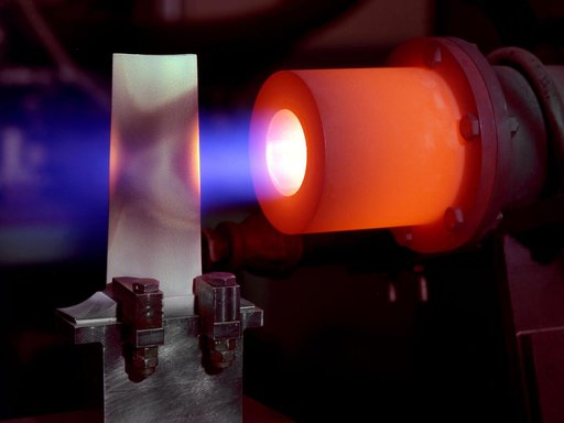 Stator Blade with Thermal Barrier Testing on Hot Gas Rig