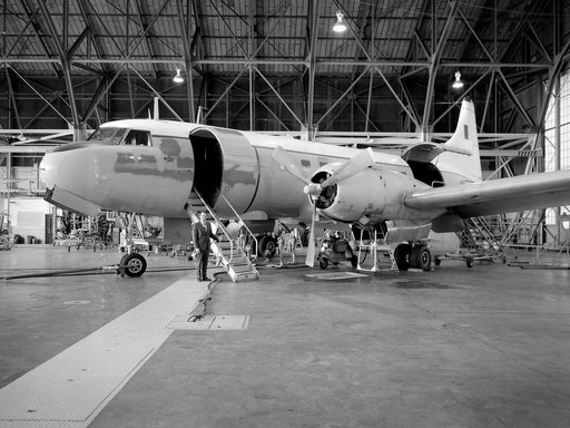 Newly Acquired Gulfstream C-131B Samaritan in the Hangar