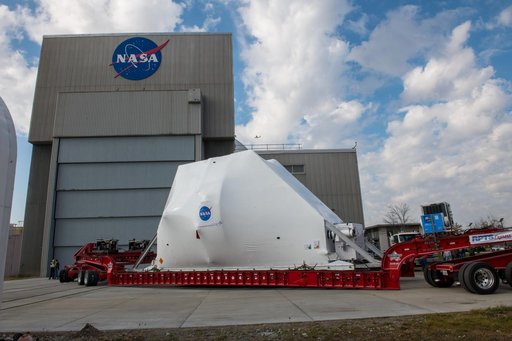 Orion Spacecraft Arrives at the Glenn Research Center, GRC Plum