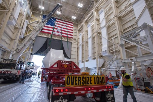 Orion Spacecraft Arrives at the Glenn Research Center, GRC Plum