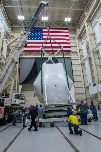 Orion Spacecraft Arrives at the Glenn Research Center, GRC Plum