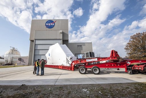 Orion Spacecraft Arrives at the Glenn Research Center, GRC Plum