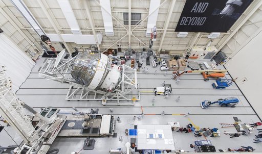 Orion Spacecraft is prepared for Space Environment Testing at th