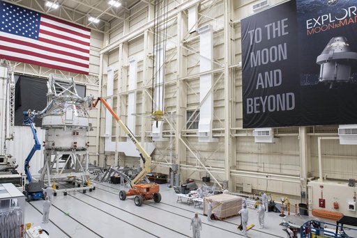 Orion Spacecraft is prepared for Space Environment Testing at th