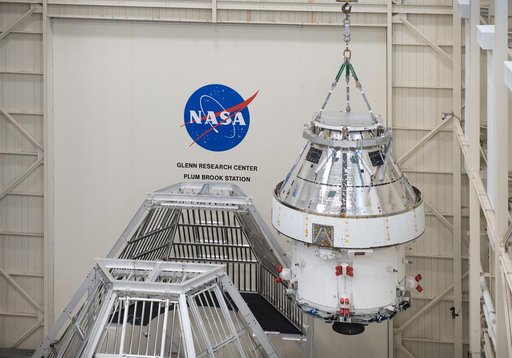 Artemis Hardware Arrival at the NASA Glenn Research Center, Plum