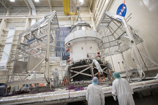 Orion Spacecraft is prepared for Space Environment Testing at th