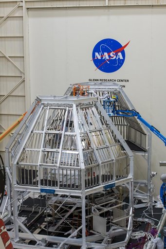 Orion Spacecraft is prepared for Space Environment Testing at th