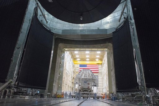 Orion Spacecraft is prepared for Space Environment Testing at th