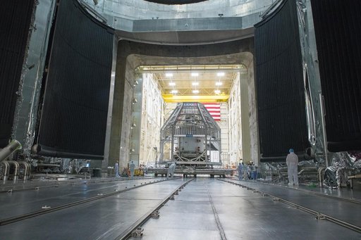 Orion Spacecraft is prepared for Space Environment Testing at th