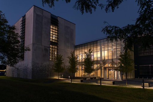 Aerospace Communications Facility at Night