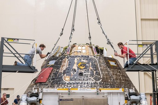 Orion Environmental Test Article (ETA) Arrival to the Space Environments Complex at NASA’s Glenn Research Center