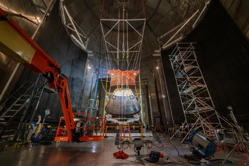 Forward Bay Cover jettison test at the Space Environments Complex