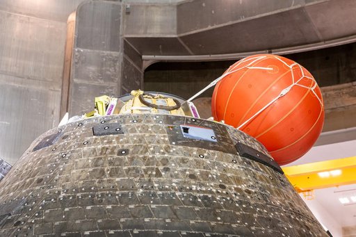 Orion Crew Module Uprighting System Test at the Space Environments Complex