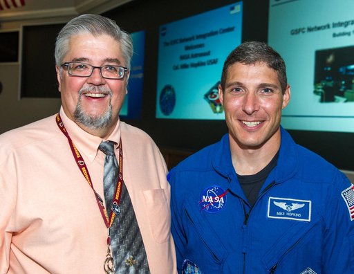 Flight Engineer of Expedition 37/38 Visits Goddard, NASA Astrona