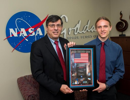 Center Director Chris Scolese with NASA Scholarship winner David