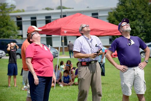 Solar Eclipse viewing at the Goddard Space Flight Center Mall