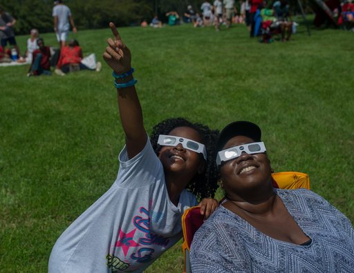 Solar Eclipse viewing at the Goddard Space Gflight Center Visito