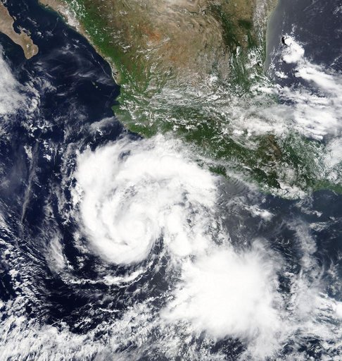 A view of Hurricane Hilary from space